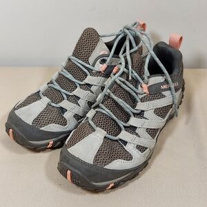 Merrell Womens Alverstone Hiking Shoes 6.5 Boot J033034 Aluminum/Peach